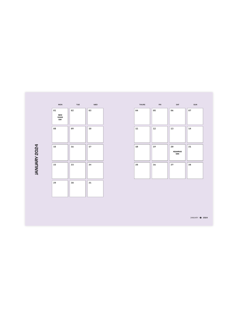 A5 2024 Diary - Daily View (2 colours)