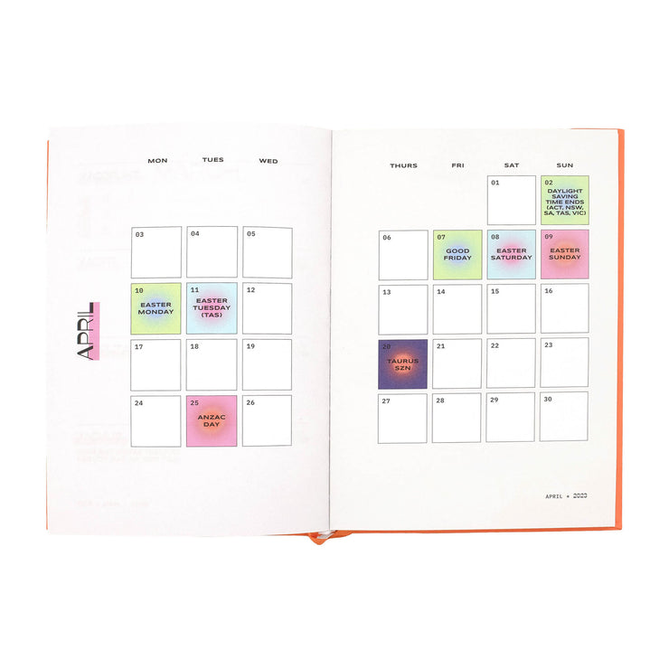 A5 2023 Diary - Weekly View ORANGE